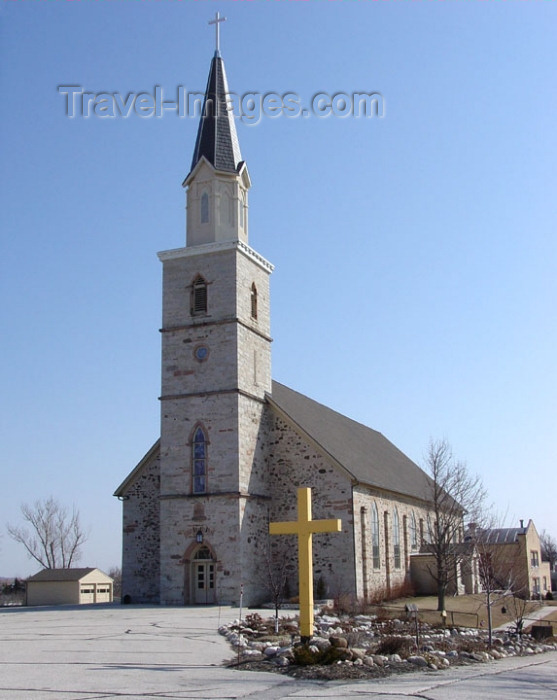 usa556: Saint Nazianz (Wisconsin): Saint Gregory Catholic church - photo by G.Frysinger - (c) Travel-Images.com - Stock Photography agency - Image Bank