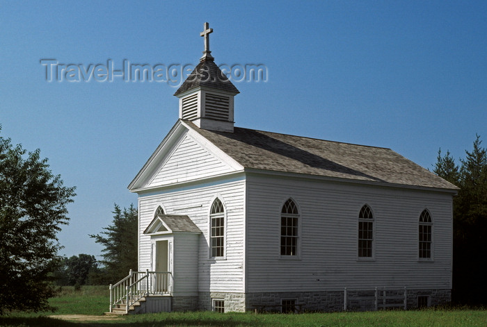 usa563: Kettle Moraine State Forest, Wisconsin, USA: Old World Wisconsin - St. Peter's Protestant Church - photo by C.Lovell - (c) Travel-Images.com - Stock Photography agency - Image Bank