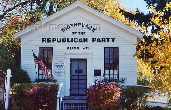 usa575: Ripon (Wisconsin): Birthplace of the Republican Party - GOP - founding building - photo by G.Frysinger - (c) Travel-Images.com - Stock Photography agency - Image Bank
