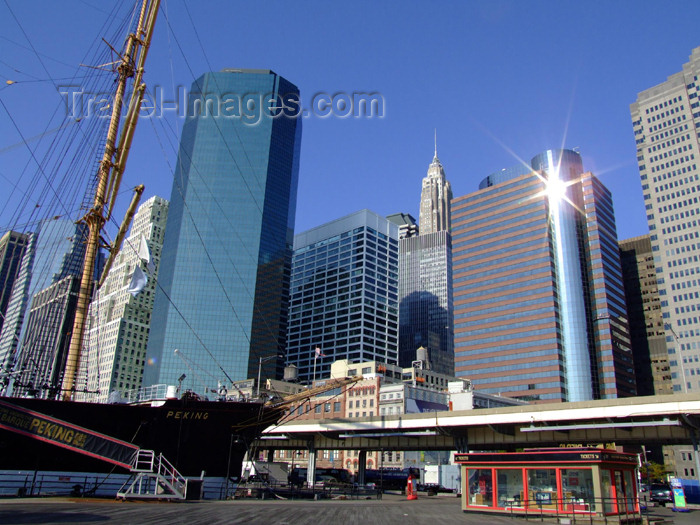 usa648: Manhattan (New York City): Pier 17 - South Street Seaport - the Peking - photo by M.Bergsma - (c) Travel-Images.com - Stock Photography agency - Image Bank