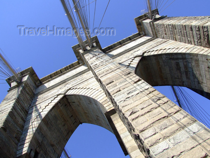 usa659: New York City: Brooklyn Bridge - pillar detail - photo by M.Bergsma - (c) Travel-Images.com - Stock Photography agency - Image Bank