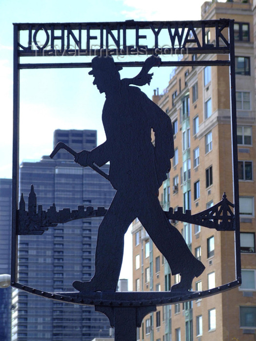 usa665: Manhattan (New York City): John Finley Walk sign - silhouette - photo by M.Bergsma - (c) Travel-Images.com - Stock Photography agency - Image Bank