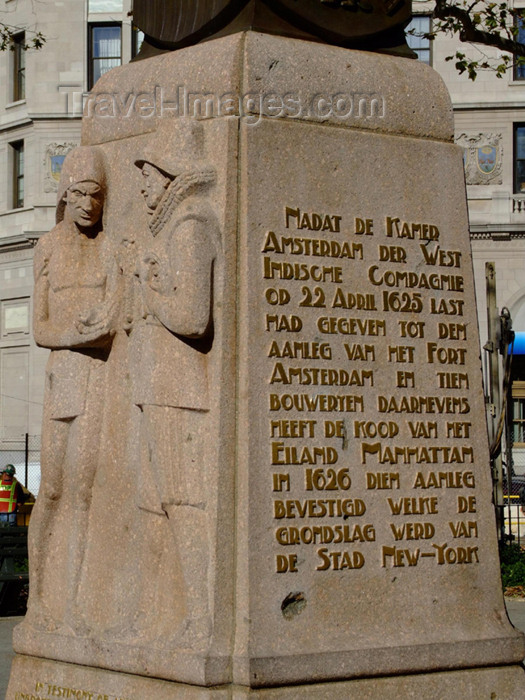 usa678: New York City: Dutch Monument - photo by M.Bergsma - (c) Travel-Images.com - Stock Photography agency - Image Bank