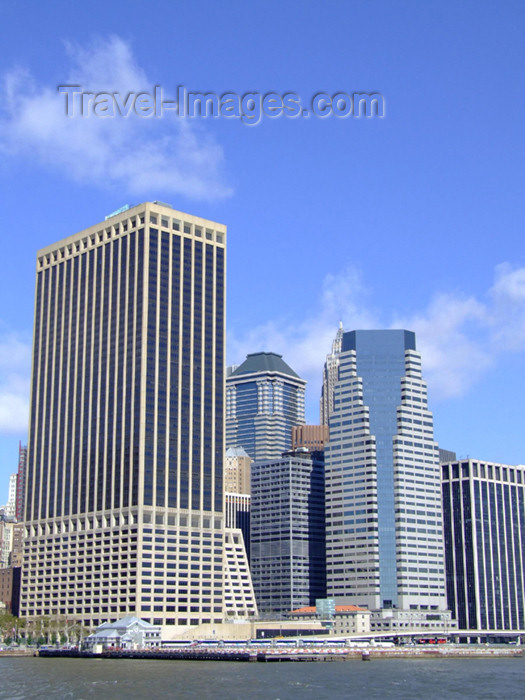 usa681: Manhattan (New York City): skyscrapers by the water - photo by M.Bergsma - (c) Travel-Images.com - Stock Photography agency - Image Bank