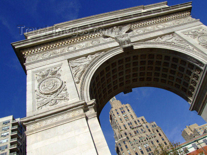 usa684: New York City: Washington Square - Washington's Arch - Greenwich Village - Lower Manhattan - photo by M.Bergsma - (c) Travel-Images.com - Stock Photography agency - Image Bank