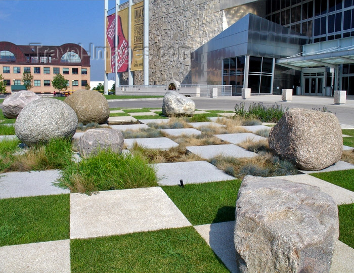 usa713: USA - Indianapolis (Indiana): Indiana State Museum - checkerboard landscape - photo by G.Frysinger - (c) Travel-Images.com - Stock Photography agency - Image Bank
