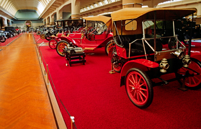 usa715: Dearborn, Michigan, USA: red carpet for old automobiles at the Henry Ford Museum - photo by C.Lovell - (c) Travel-Images.com - Stock Photography agency - Image Bank