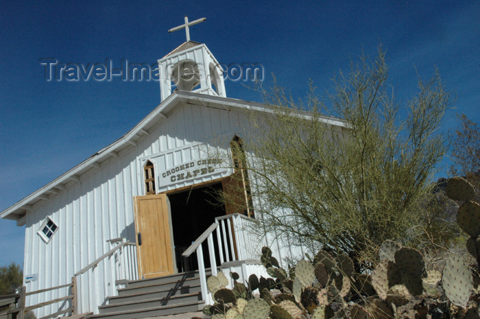 usa732: USA - Tombstone, Arizona - O.K. Corral film set - Old Tucson - Crooked Creek chapel (photo by K.Osborn) - (c) Travel-Images.com - Stock Photography agency - Image Bank