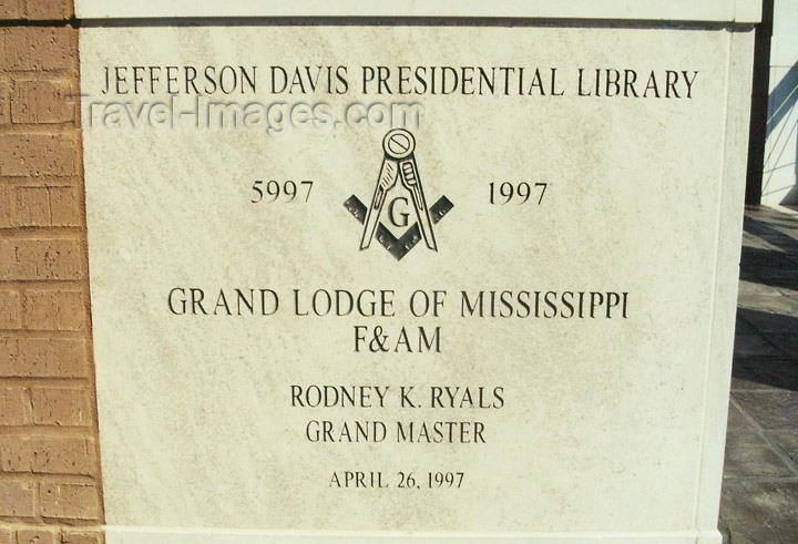 usa783: Beauvoir, near Biloxi, Mississippi, USA: Jefferson Davis Home and Presidential Library - Masonic Memorial - Grand Lodge of Mississippi - photo by G.Frysinger - (c) Travel-Images.com - Stock Photography agency - Image Bank