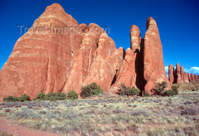 usa808: Arches National Park, Utah, USA: rock formations - hogbacks in Devil's Garden - photo by J.Fekete - (c) Travel-Images.com - Stock Photography agency - Image Bank