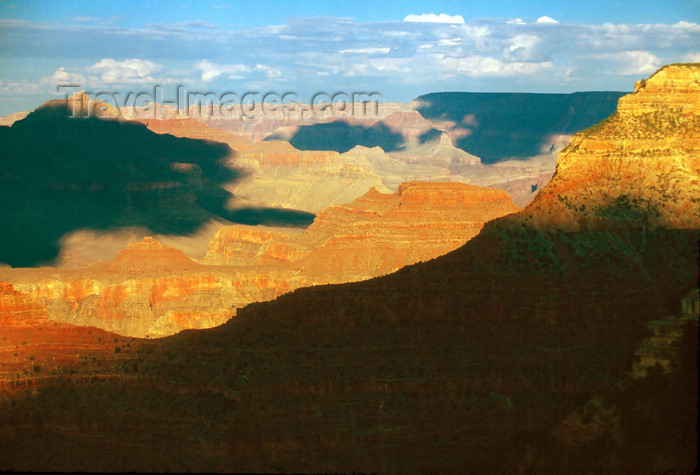 usa816: Grand Canyon (Arizona): shadows from clouds  covering Grand Canyon in late afternoon light - photo by J.Fekete - (c) Travel-Images.com - Stock Photography agency - Image Bank