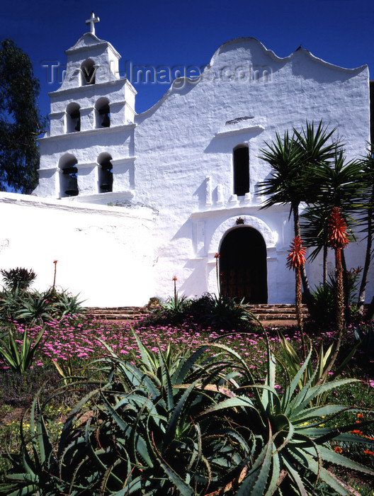 usa835: San Diego: Mission San Diego de Alcala est, 1769, the oldest European mission in California - chapel façade - California's First Church - photo by J.Fekete - (c) Travel-Images.com - Stock Photography agency - Image Bank