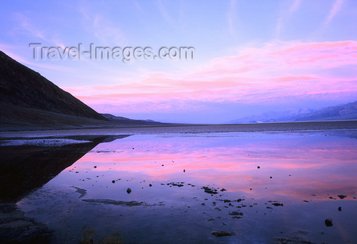 usa839: Death Valley (California): Badwater - sunrise with reflection of mountains - photo by J.Fekete - (c) Travel-Images.com - Stock Photography agency - Image Bank