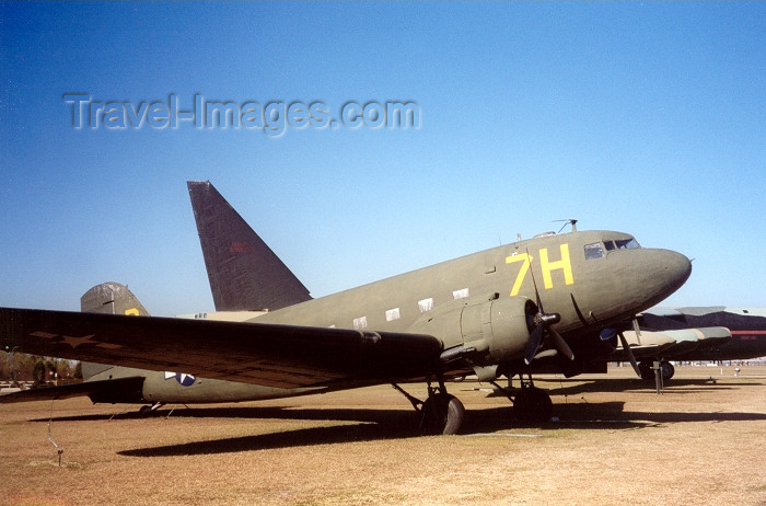 usa856: USA - Mobile (Alabama): Douglas C-47 Skytrain or Dakota - DC-3 - aircraft engineered by Arthur E. Raymond - photo by M.Torres - (c) Travel-Images.com - Stock Photography agency - Image Bank