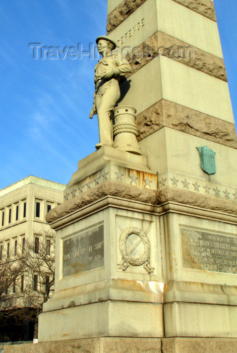 usa864: USA - New London, Connecticut: Soldier's memorial - statue to the sailors - photo by G.Frysinger - (c) Travel-Images.com - Stock Photography agency - Image Bank