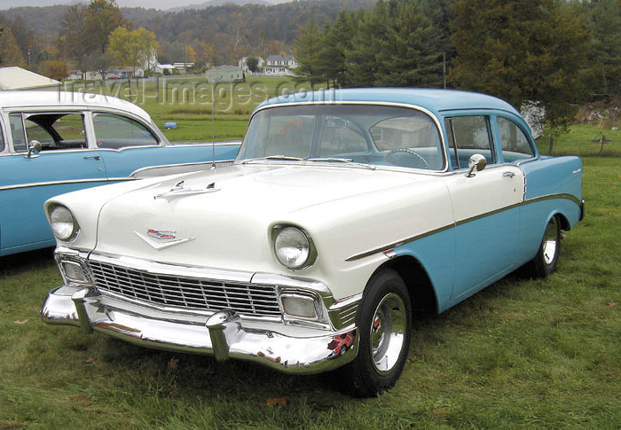 usa918: USA - Mathias (West Virginia): the glorious 50's - 1956 Chevrolet 210 Delray 2 Door Sedan - Chevy - classic car - photo by G.Frysinger - (c) Travel-Images.com - Stock Photography agency - Image Bank