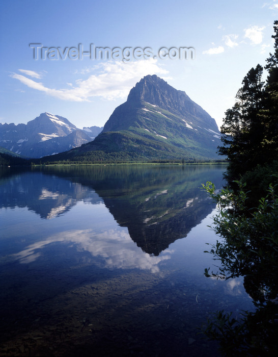 usa936: USA - Glacier NP (Montana): Swiftcurrent Lake - reflection of surrounding mountain range - photo by J.Fekete - (c) Travel-Images.com - Stock Photography agency - Image Bank