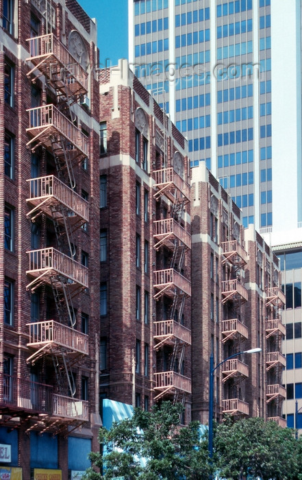 usa951: San Diego (California): emergency stair on the rear of old buildings - downtown  - photo by J.Fekete - (c) Travel-Images.com - Stock Photography agency - Image Bank