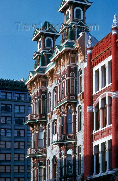 usa952: San Diego (California): historic building in downtown San Diego Gaslight District - photo by J.Fekete - (c) Travel-Images.com - Stock Photography agency - Image Bank