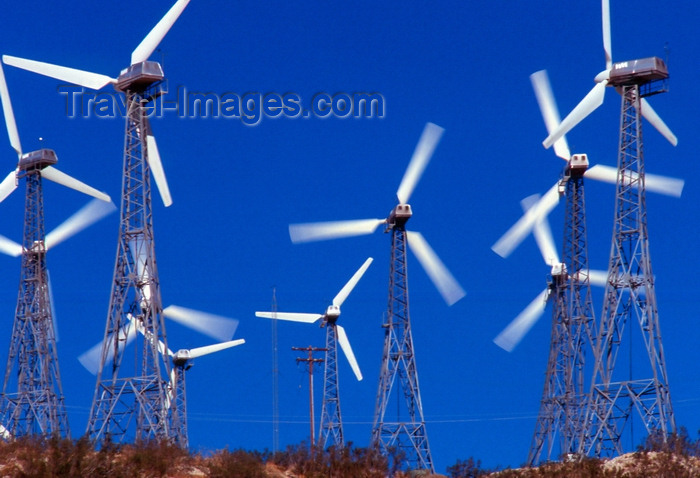 usa964: USA - California: wind power generators in the desert - wind farm - alternative energy - photo by J.Fekete - (c) Travel-Images.com - Stock Photography agency - Image Bank