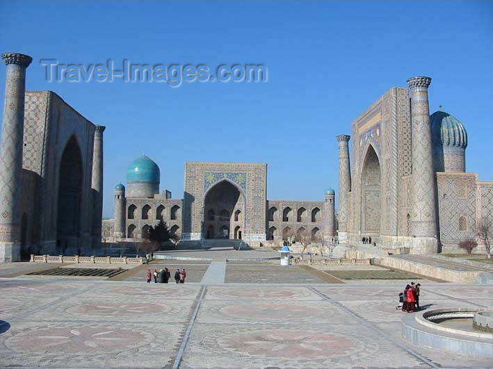 uzbekistan28: Uzbekistan - Samarkand: Registan Square (photo by Dalkhat M. Ediev) - (c) Travel-Images.com - Stock Photography agency - Image Bank