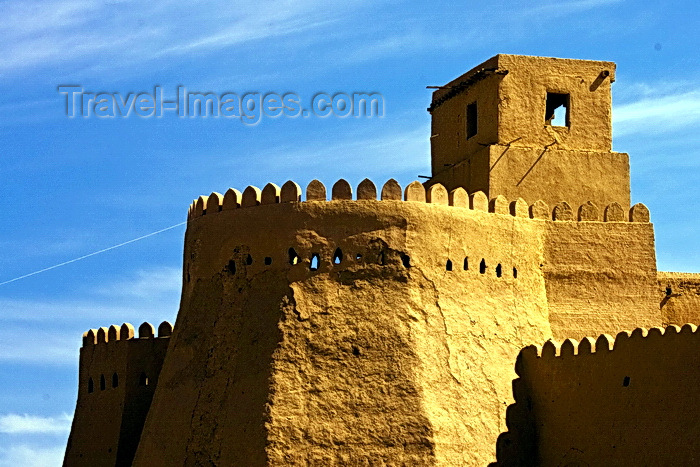 uzbekistan52: Watchtower on City Walls, Khiva, Uzbekistan - photo by A.Beaton  - (c) Travel-Images.com - Stock Photography agency - Image Bank