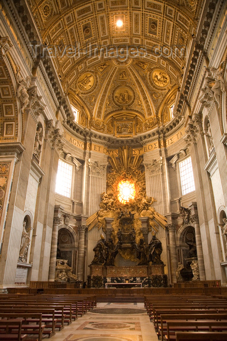 vatican60: Vatican City, Rome - inside Saint Peters Basilica - the chancel - photo by I.Middleton - (c) Travel-Images.com - Stock Photography agency - Image Bank