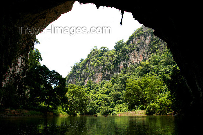 vietnam152: Ba Be National Park - Vietnam: Puong Cave - 'Fairy Pond', a rock basin filled with clear water - photo by Tran Thai - (c) Travel-Images.com - Stock Photography agency - Image Bank