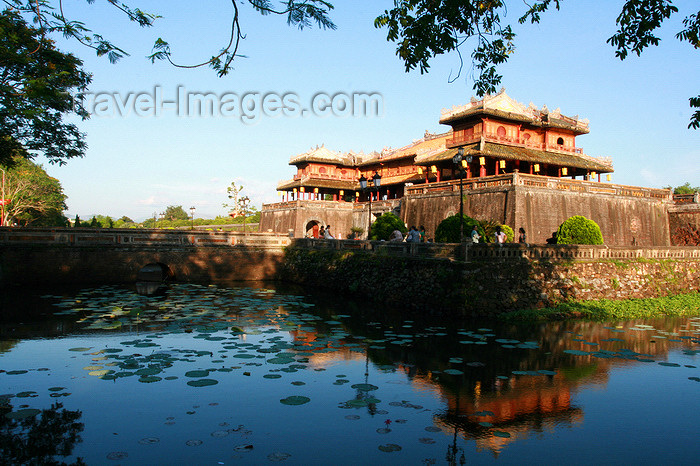 vietnam180: Hue - Vietnam: Imperial Citadel - Ngo Mon, the 'noon' gate and the moat - photo by Tran Thai - (c) Travel-Images.com - Stock Photography agency - Image Bank