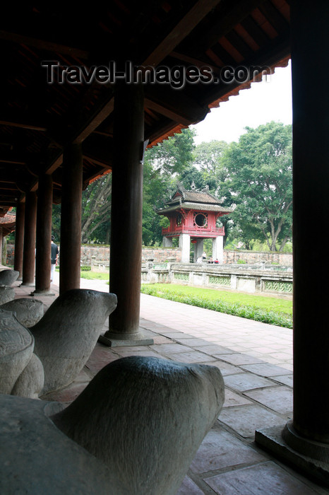 vietnam34: Hanoi - Vietnam - Literature Temple - heads of large stone tortoises - photo by Tran Thai - (c) Travel-Images.com - Stock Photography agency - Image Bank