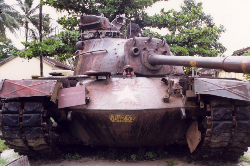 vietnam43: Vietnam - Hue / HUI: souvenir of an american defeat - M48 tank - photo by N.Cabana - (c) Travel-Images.com - Stock Photography agency - Image Bank