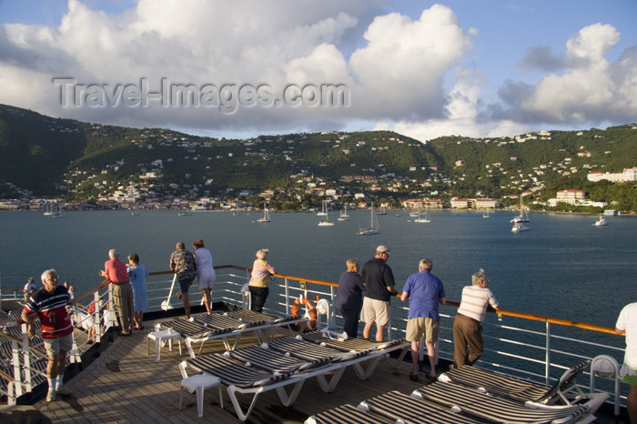 virgin-us52: St. Thomas - USVI : Charlotte Amalie from a cruise ship - deck (photo by David Smith) - (c) Travel-Images.com - Stock Photography agency - Image Bank