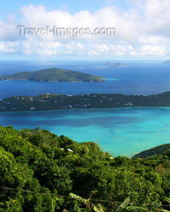 virgin-us60: USVI - St. Thomas - atop a mountain - green and blue - photo by G.Friedman - (c) Travel-Images.com - Stock Photography agency - Image Bank