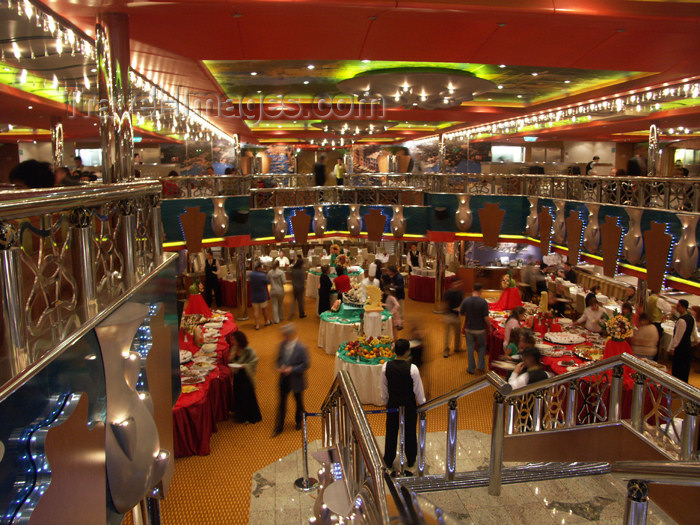 virgin-us63: USVI - St. Thomas - cruise liner Costa Magica - elegant dining room - photo by G.Friedman - (c) Travel-Images.com - Stock Photography agency - Image Bank