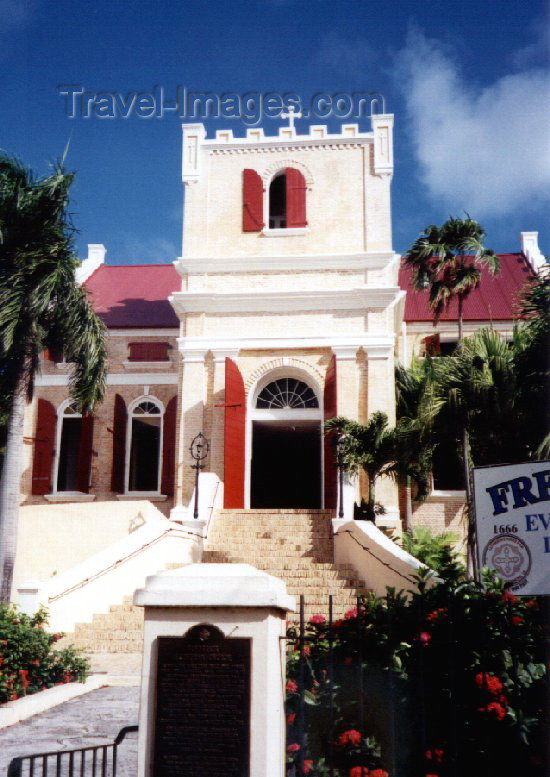 virgin-us7: US Virgin Islands - Saint Thomas: Charlotte Amalie - Frederick Lutheran Church - Norre Gade (photo by M.Torres) - (c) Travel-Images.com - Stock Photography agency - Image Bank