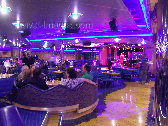 virgin-us71: USVI - St. Thomas - purple lounge - Costa Magica luxury ocean liner - photo by G.Friedman - (c) Travel-Images.com - Stock Photography agency - Image Bank