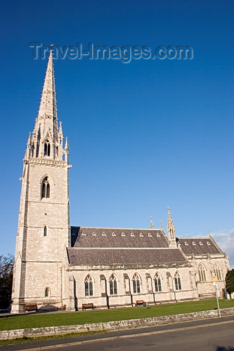 wales63: Bodelwyddan, Rhyl, Denbighshire / Sir Ddinbych, Wales, UK: parish church of St. Margaret, also known as the marble church - Victorian Gothic church designed by John Gibson - Rhuddlan Road - photo by I.Middleton - (c) Travel-Images.com - Stock Photography agency - Image Bank