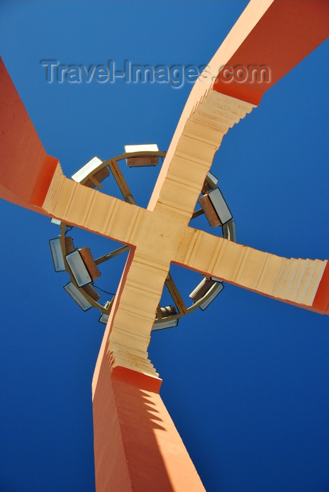 western-sahara124: Laâyoune / El Aaiun, Saguia el-Hamra, Western Sahara: Place du Mechouar - tower seen from below - photo by M.Torres - (c) Travel-Images.com - Stock Photography agency - Image Bank