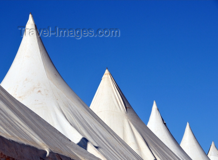 western-sahara33: Laâyoune / El Aaiun, Saguia el-Hamra, Western Sahara: tents used for an exhibition - Place Oum Saad - photo by M.Torres - (c) Travel-Images.com - Stock Photography agency - Image Bank