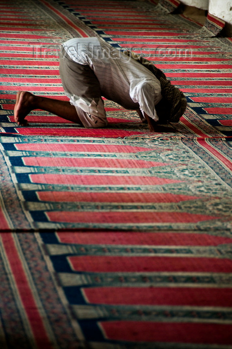 yemen94: Zabid, Al Hudaydah governorate, Yemen: man praying at the Great Mosque - photo by J.Pemberton - (c) Travel-Images.com - Stock Photography agency - Image Bank