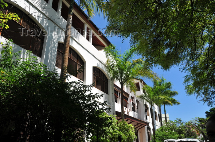 zanzibar103: Stone Town, Zanzibar, Tanzania: Zanzibar Serena Inn from Kelele square - luxury hotel, formerly the Cable and Wireless building - Shangani - photo by M.Torres - (c) Travel-Images.com - Stock Photography agency - Image Bank