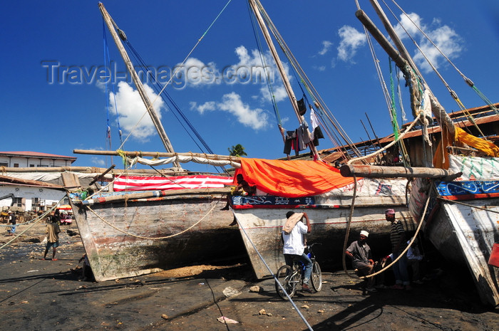 zanzibar134: Stone Town, Zanzibar, Tanzania: fishing boats in the dhow harbour - Malindi area - photo by M.Torres - (c) Travel-Images.com - Stock Photography agency - Image Bank