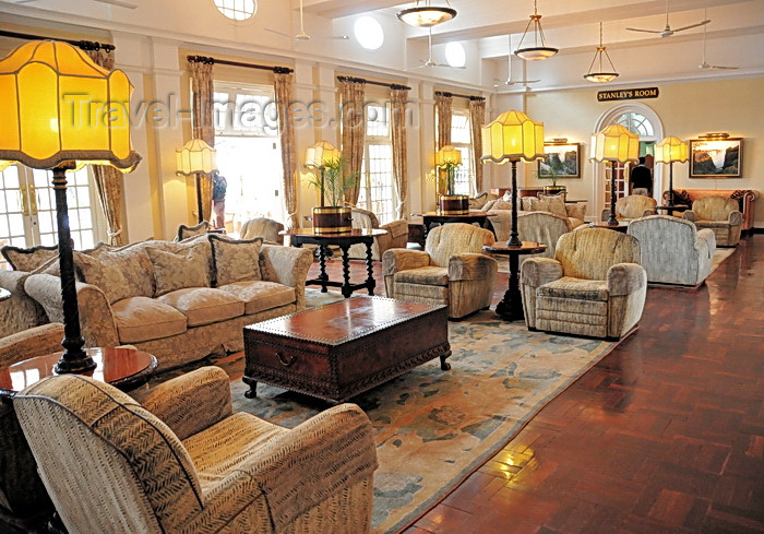 zimbabwe72: Victoria Falls, Matabeleland North, Zimbabwe: Victoria Falls Hotel - central lounge, entrance to Stanley's Room - old style grandeur and opulence - Edwardian-style - photo by M.Torres - (c) Travel-Images.com - Stock Photography agency - Image Bank