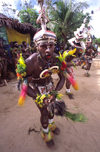PNG - Papua New Guinea - Colorful dancer, Tuam Island - photo by B.Cain