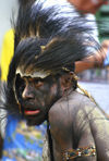 PNG - Papua New Guinea - Male performer portrait, Ali Island (photo by B.Cain)