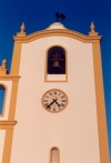 Portugal - Algarve - Praia da Luz: Church of Nossa Senhora da Luz - bell tower / igreja de Nossa Senhora da Luz - torres sineira- photo by M.Durruti