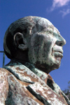 Tavira - Algarve - Portugal - bust of Isidoro Pires - poet - busto do poeta Isidoro Manuel Pires - Jardim do Coreto - photo by M.Durruti