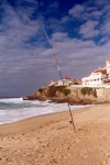Portugal - Praia das Mas: absent angler - the beach / a praia - pescador ausente - photo by M.Durruti