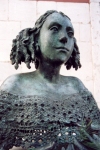 Lisbon: busto de Catarina de Bragana, Rainha de Inglaterra - Academia Militar / Catarina de Braganza - Queen of England - Military Academy - photo by M.Durruti