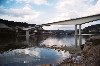 Portugal - Entre-os-Rios / Entre os Rios (concelho de Marco de Canaveses): a nova ponte - vista da margem sul do rio Douro / seen from the opposite bank of the Douro river - photo by M.Durruti